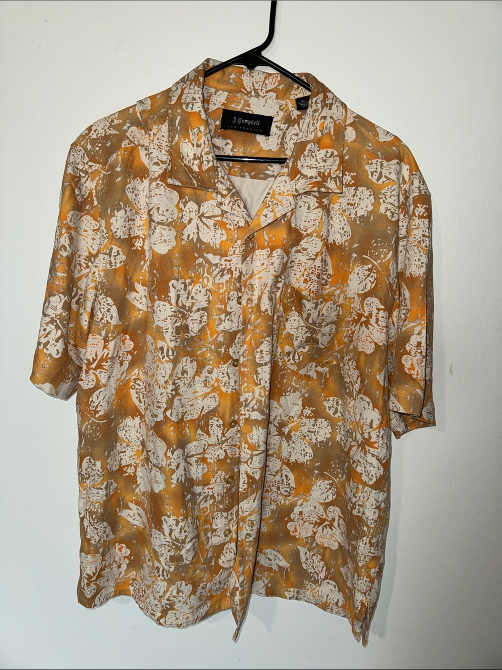 Jeffrey Campbell Mustard and White Floral Button-Down Shirt